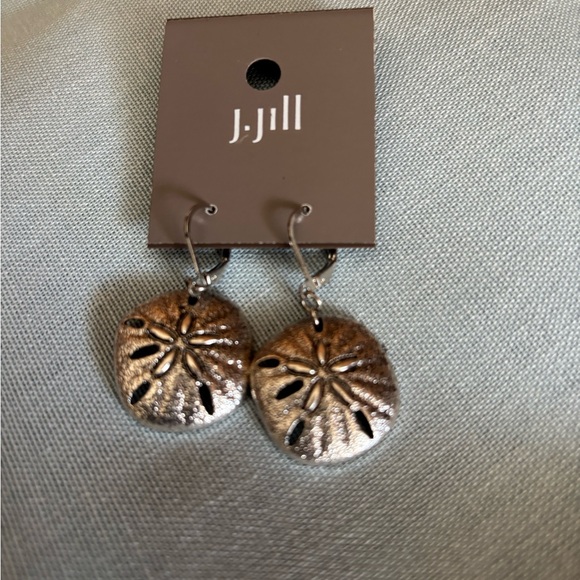 J. Jill Jewelry - J. Jill Silver Tone Sand Dollar Earrings